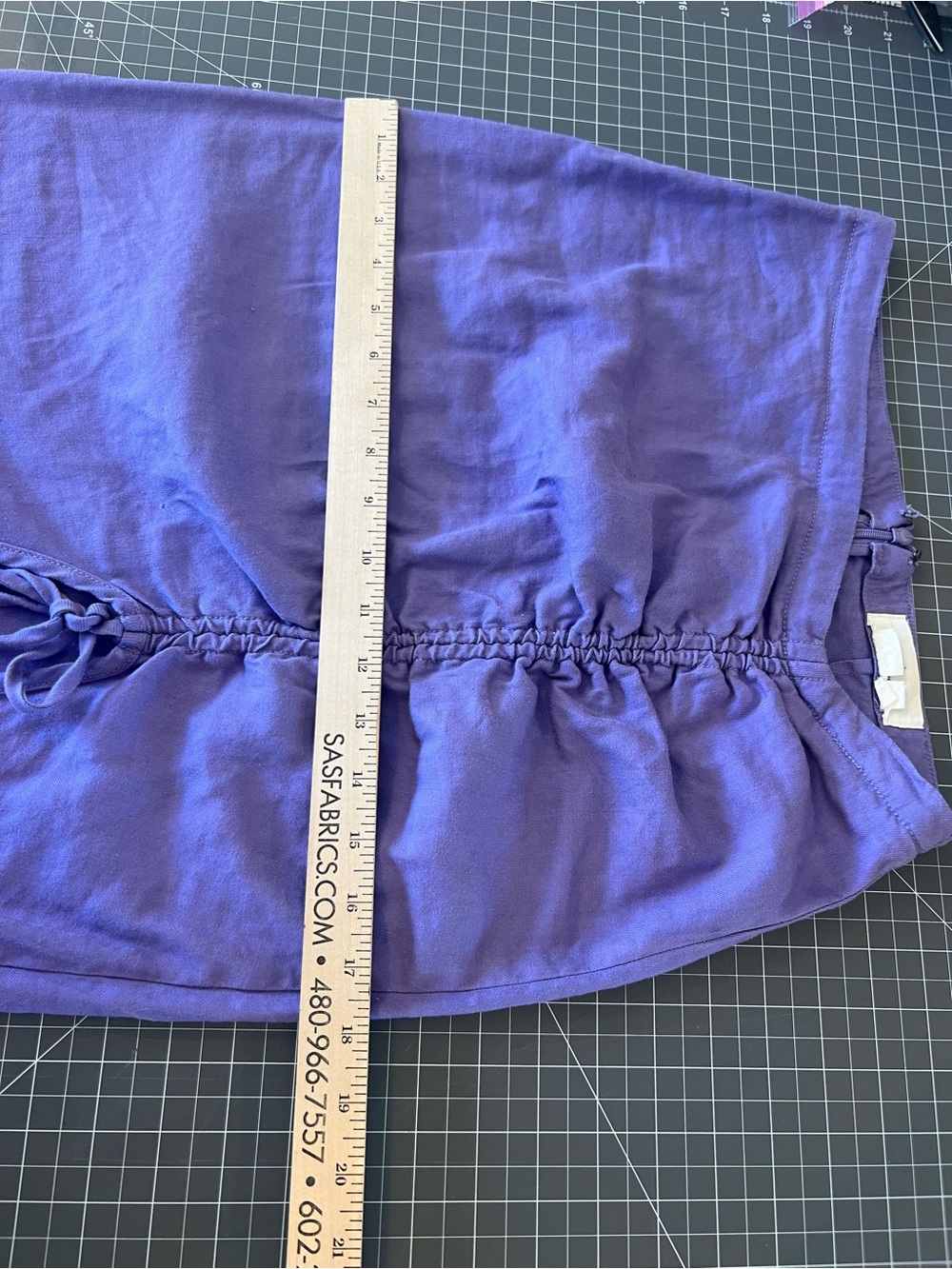 Anthropologie Ruched side slit linen midi skirt - Picture 7 of 8